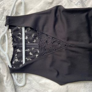 BB Dakota black lace back mini dress